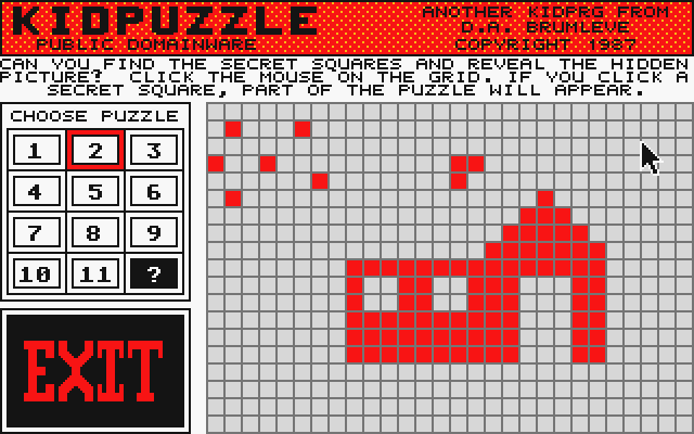 Kidpuzzle atari screenshot
